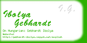 ibolya gebhardt business card